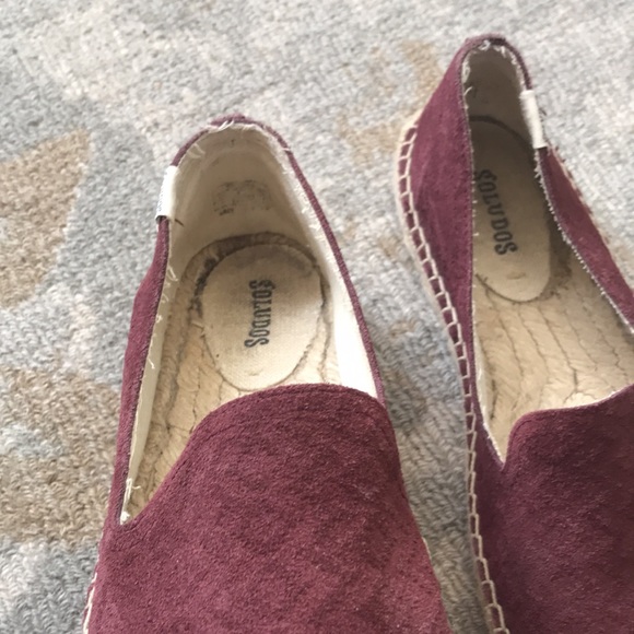 Soludos Wine Burgundy Espadrilles Flats Smoking Slipper - Picture 14 of 14